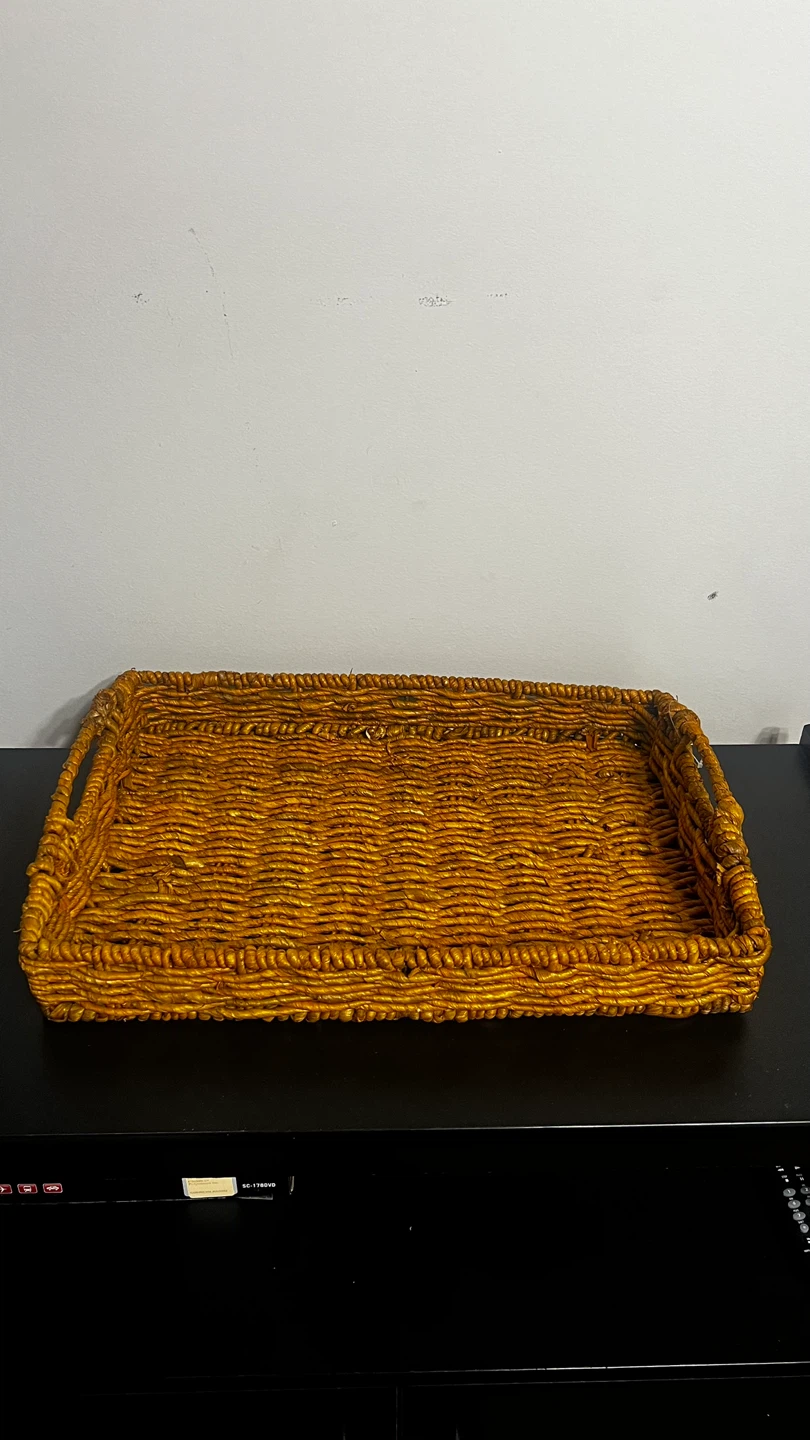 Wicker Serving Tray - 19x13 inches