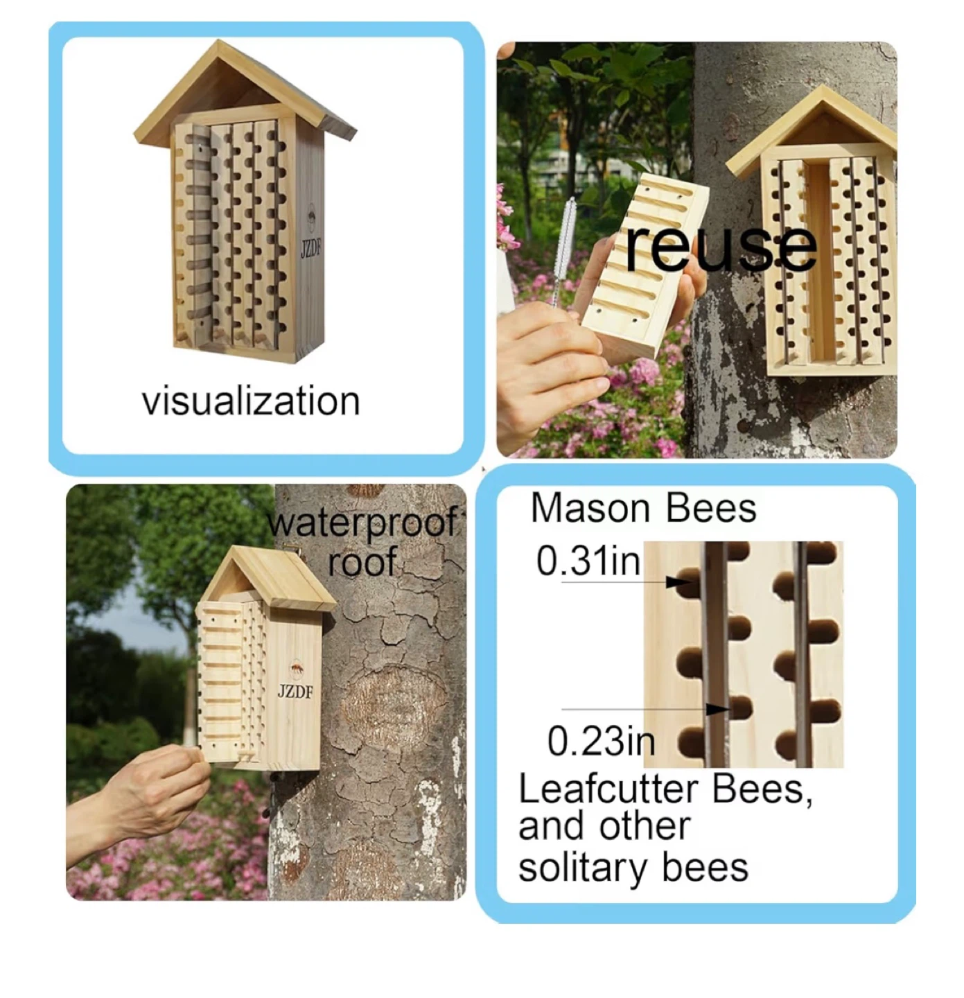 JZDF Bee House Insect Hotel - photo 2