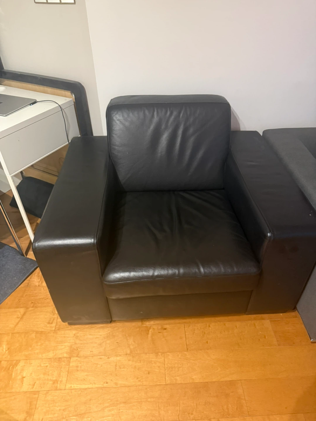 Black Leather Armchair