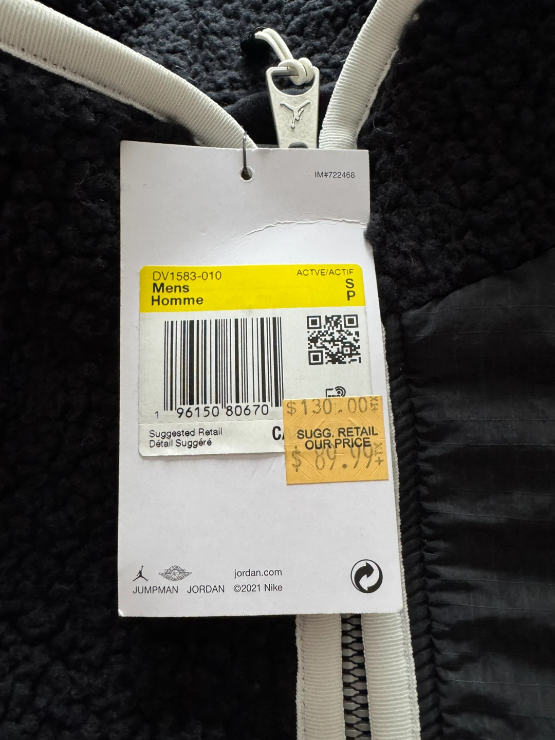 Mens Jordan Fleece Jacket - Size S - photo 2