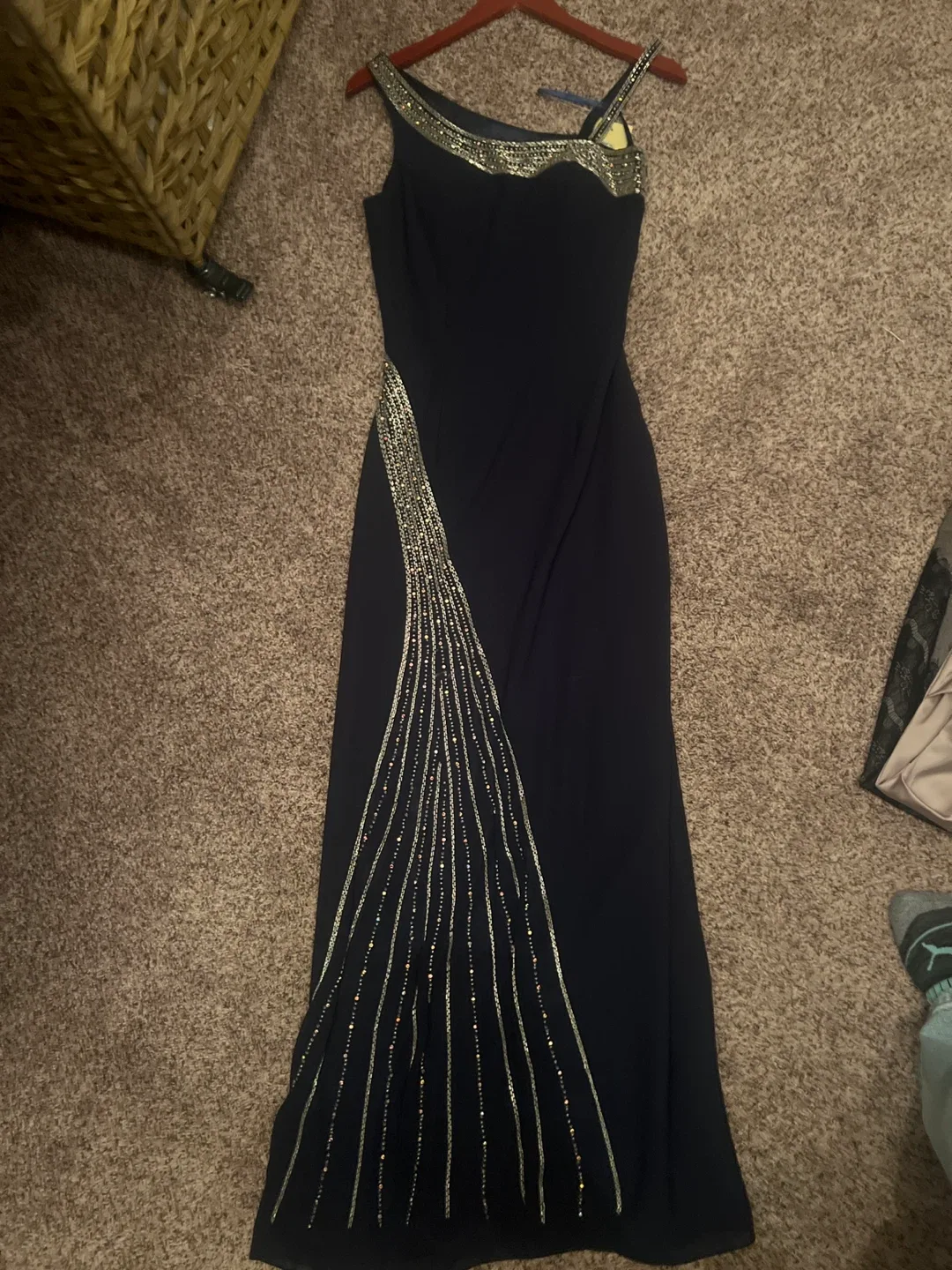 Elegant Navy Blue Formal Dress