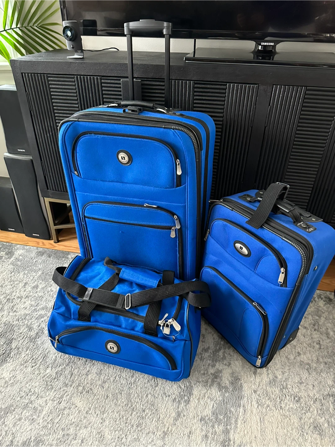Leisure Blue Luggage Set - 3 Piece 🥕