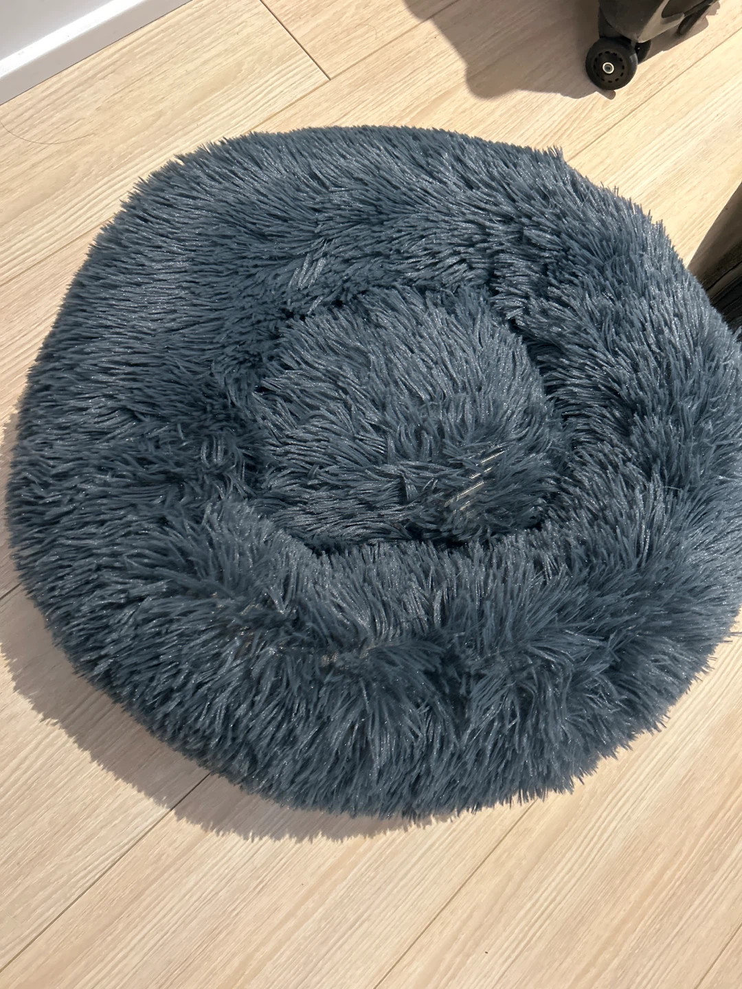 Fluffy Grey Pet Bed