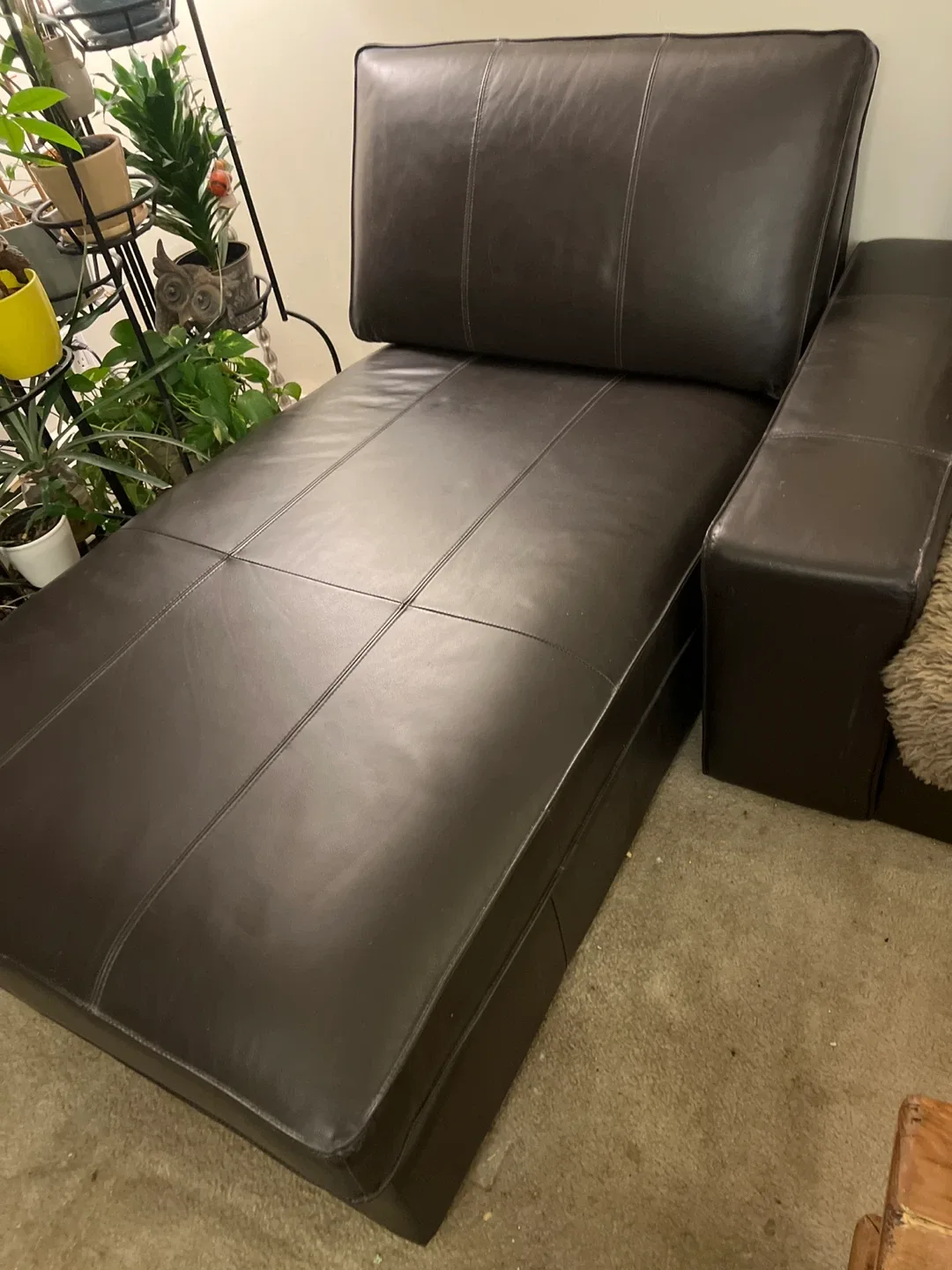 IKEA Grann/Bomstad Dark Brown Chaise Lounge image indicator(2)