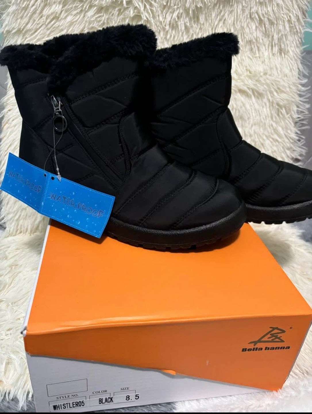 Bella Hanna Whistler05 Black Waterproof Boots - Size 8.5
