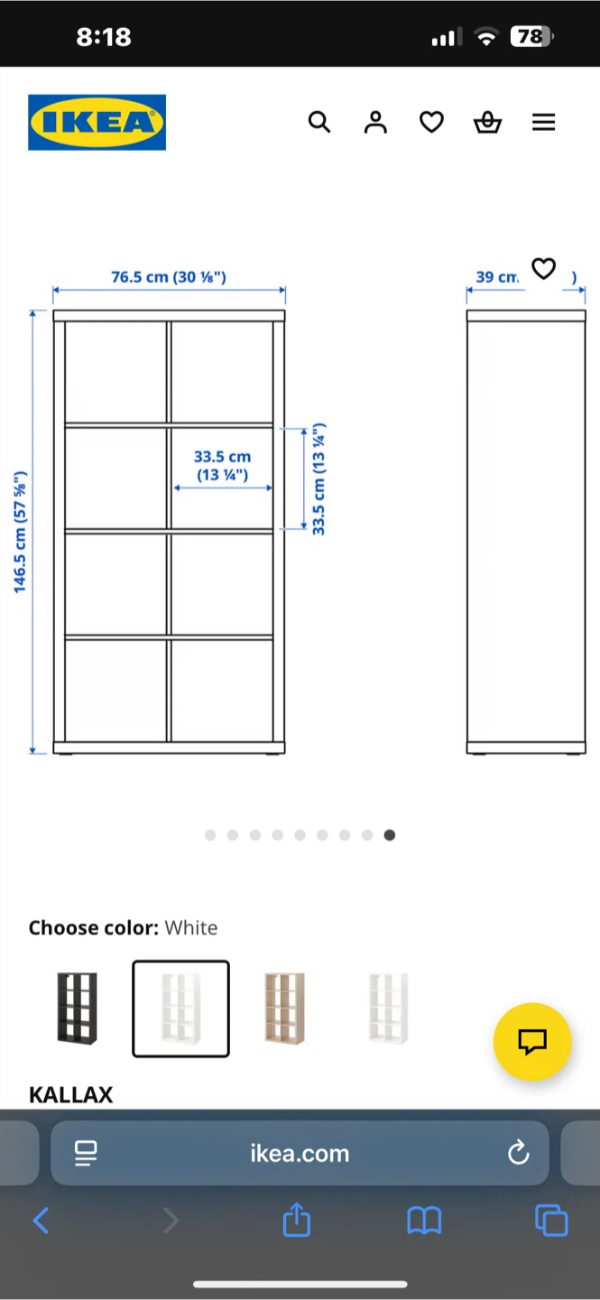IKEA Kallax White Shelf Unit - photo 3