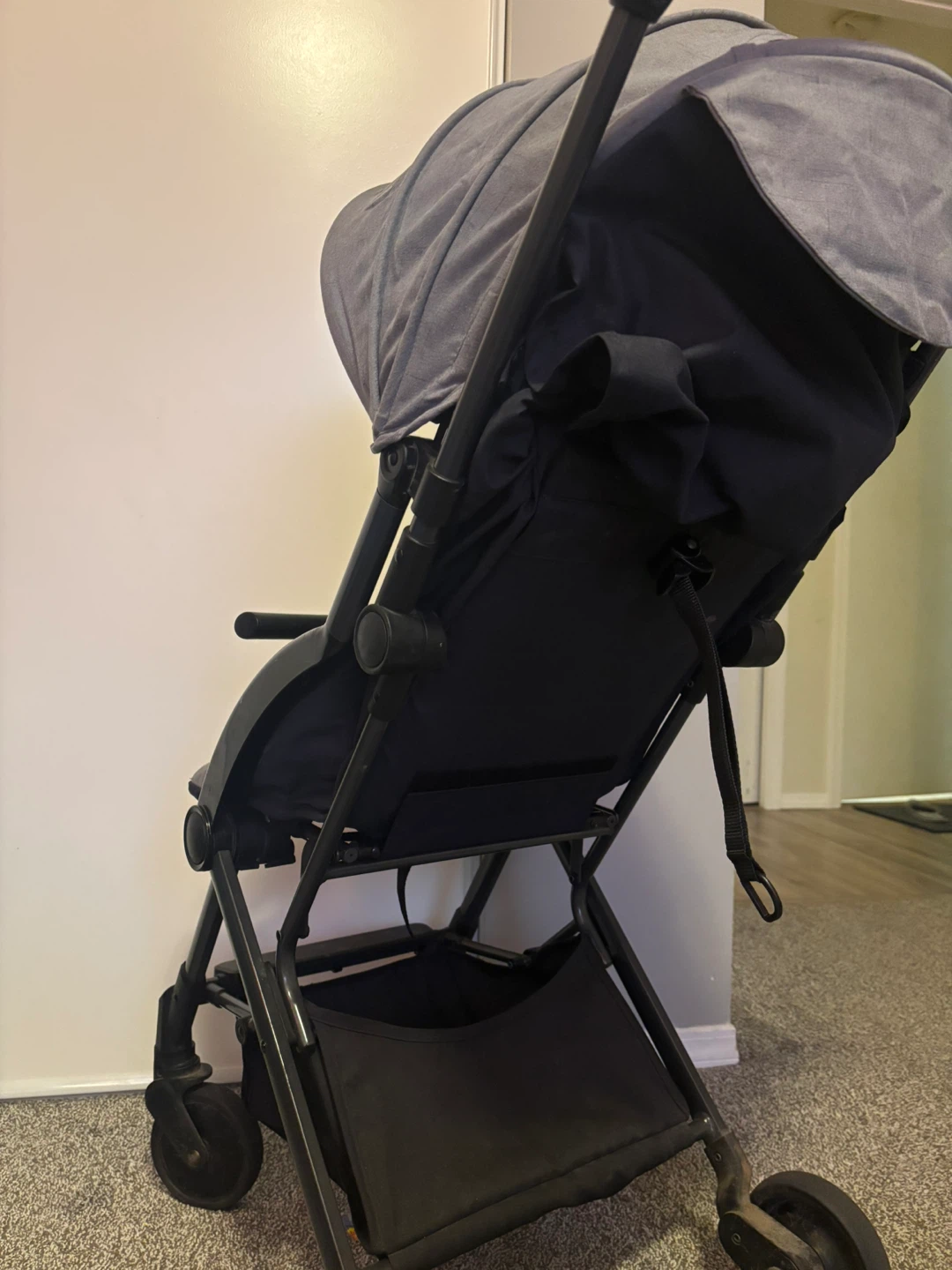 Lightweight Grey & Black Stroller