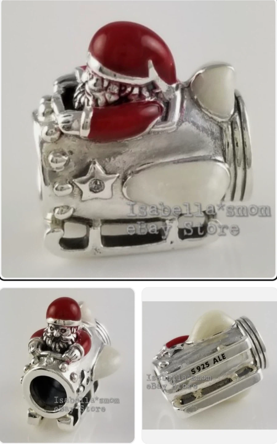 Pandora Santa in Sleigh Charm