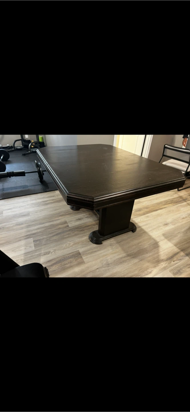 Dark Brown Oak Dining Table - photo 2