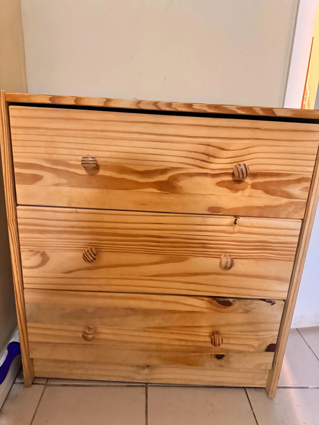 Wooden 3-Drawer Dresser