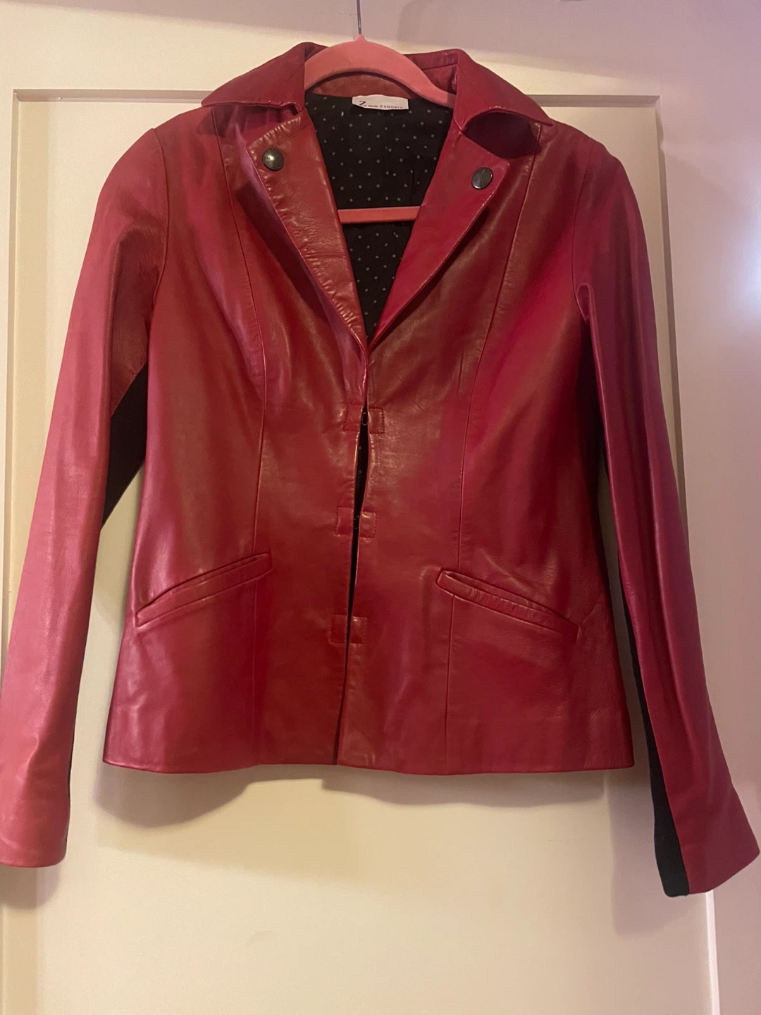 Red Leather Blazer