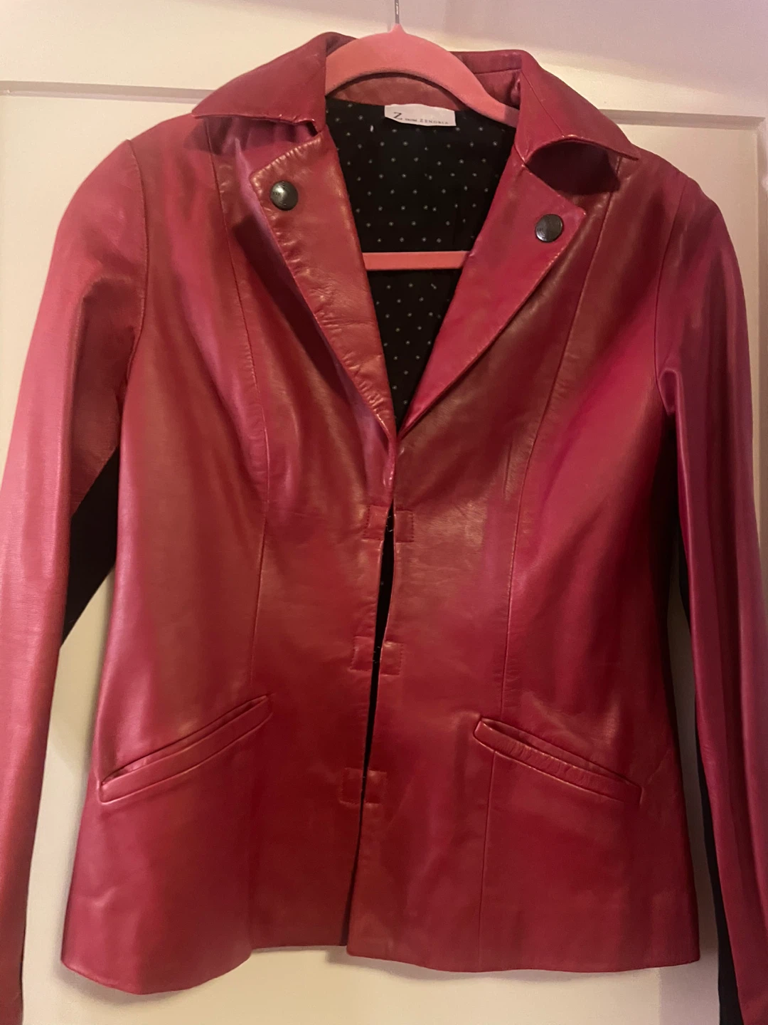 Red Leather Blazer - photo 2