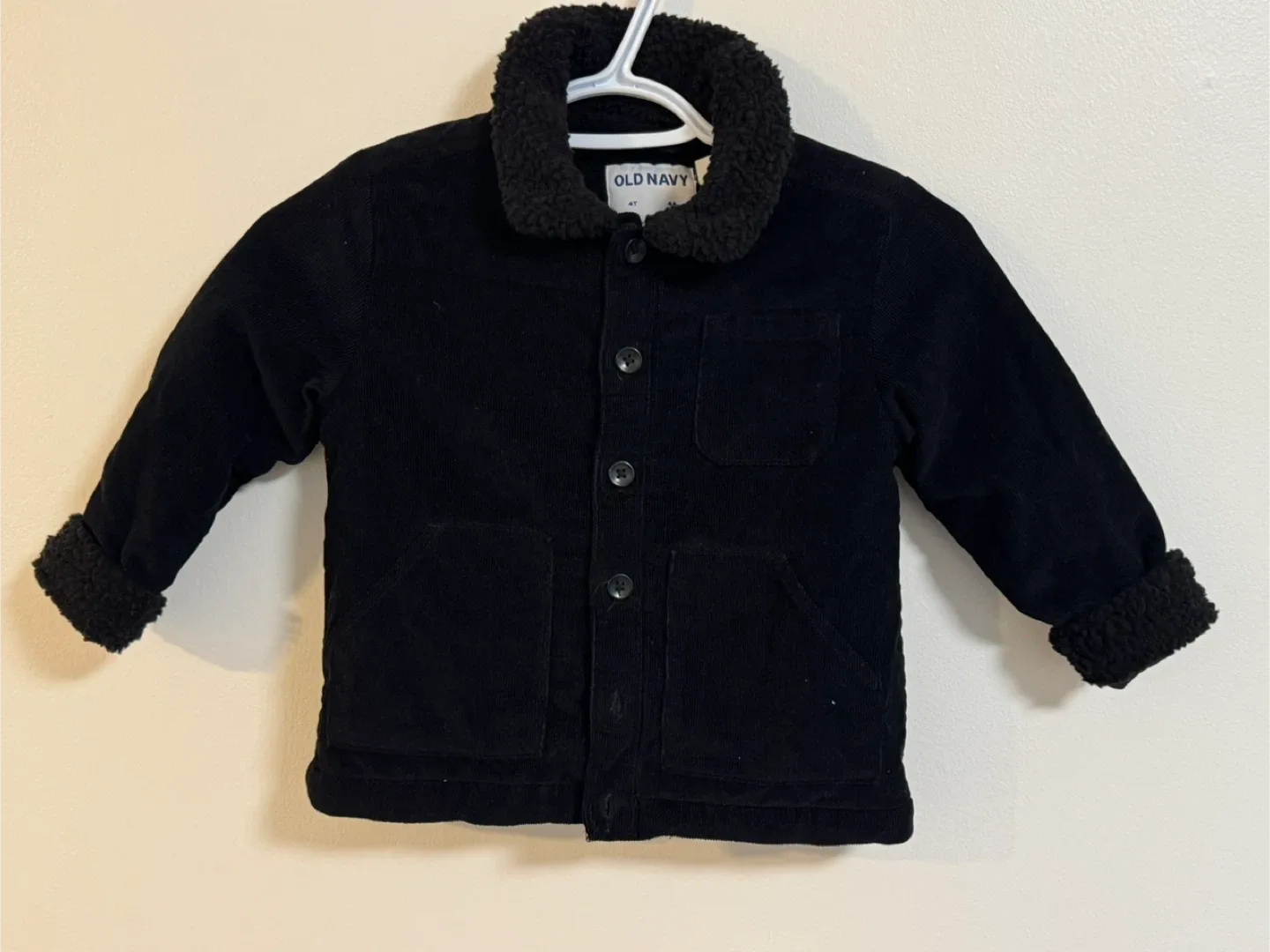 Old Navy Black Corduroy Jacket - Size 4T thumbnail