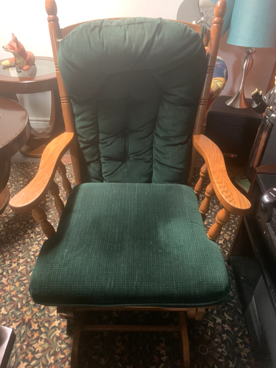 Green Cushioned Rocking Chair