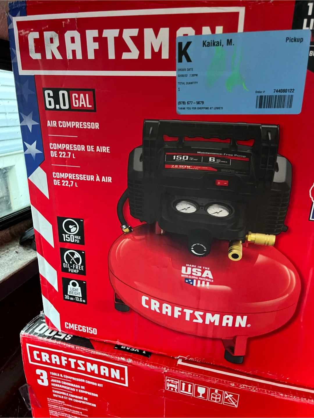 Craftsman V20 Brushless Circular Saw & 6.0 Gal Air Compressor - photo 5