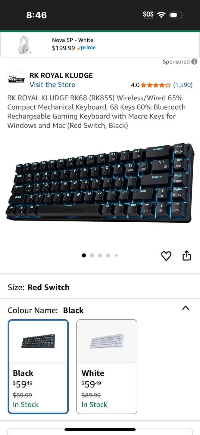 RK Royal Kludge RK68 (RK855) Black Keyboard image indicator(4)