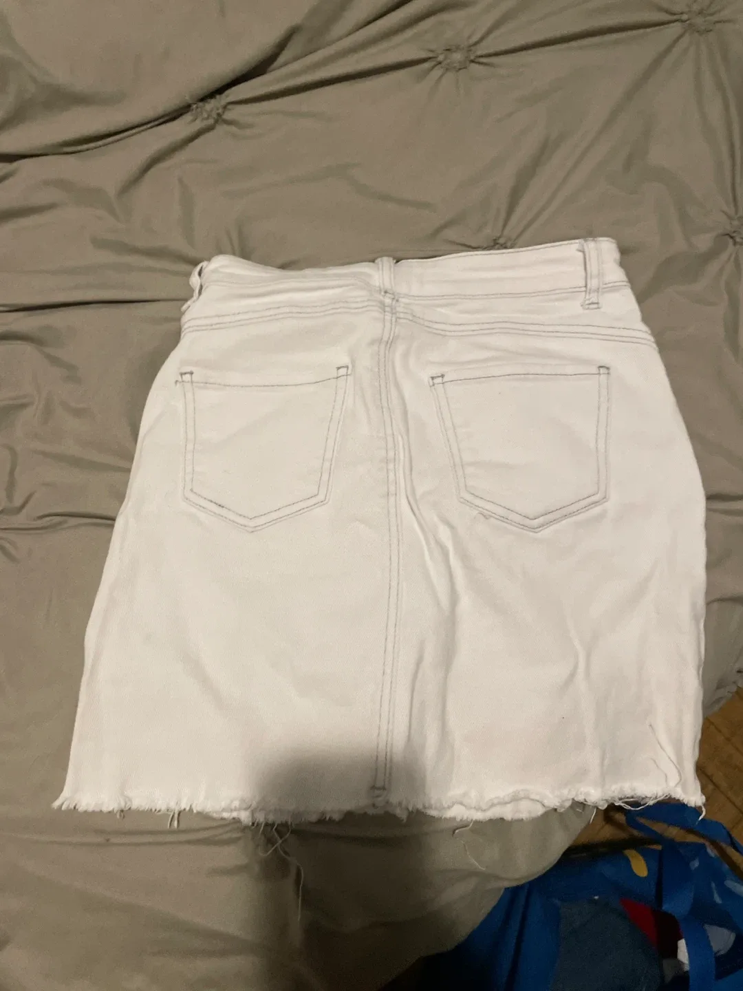 White Denim Mini Skirt image indicator(2)
