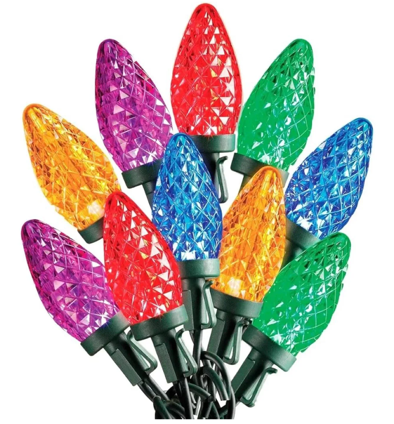 Sylvania Stay-Lit Platinum LED C9 Christmas Lights - NEW image indicator(3)