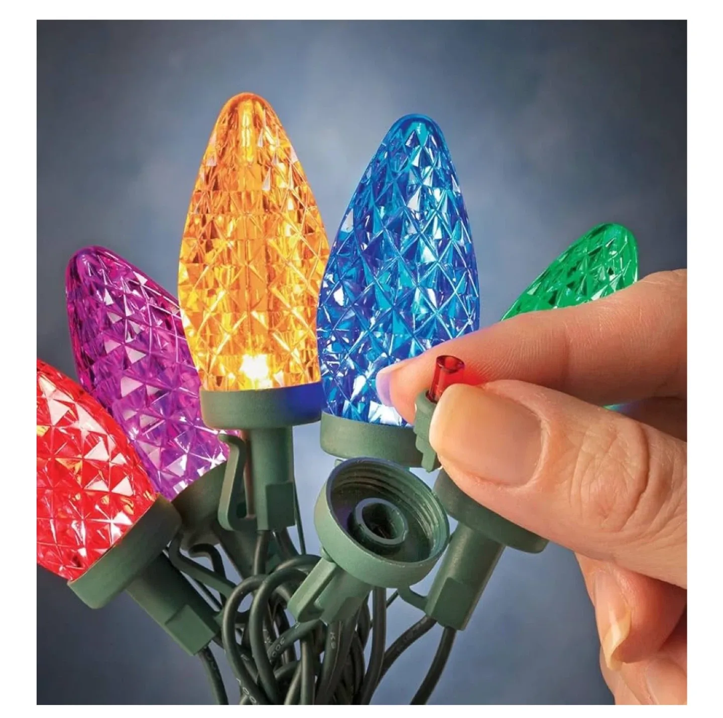 Sylvania Stay-Lit Platinum LED C9 Christmas Lights - NEW image indicator(4)