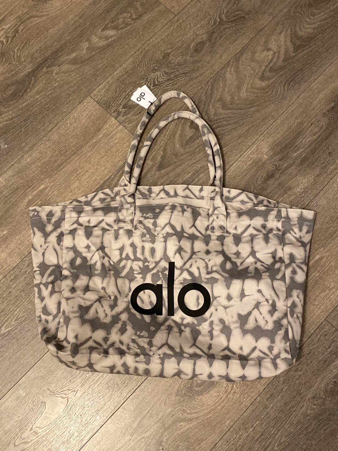 ALO Grey/White Tie Dye Tote Bag