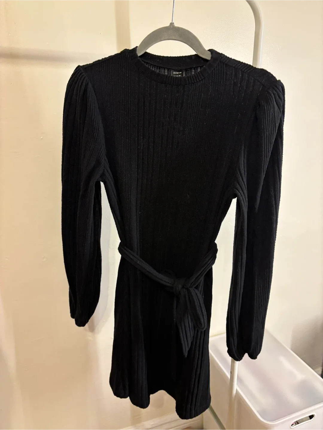 Black Mini Dress with Belt image indicator(2)