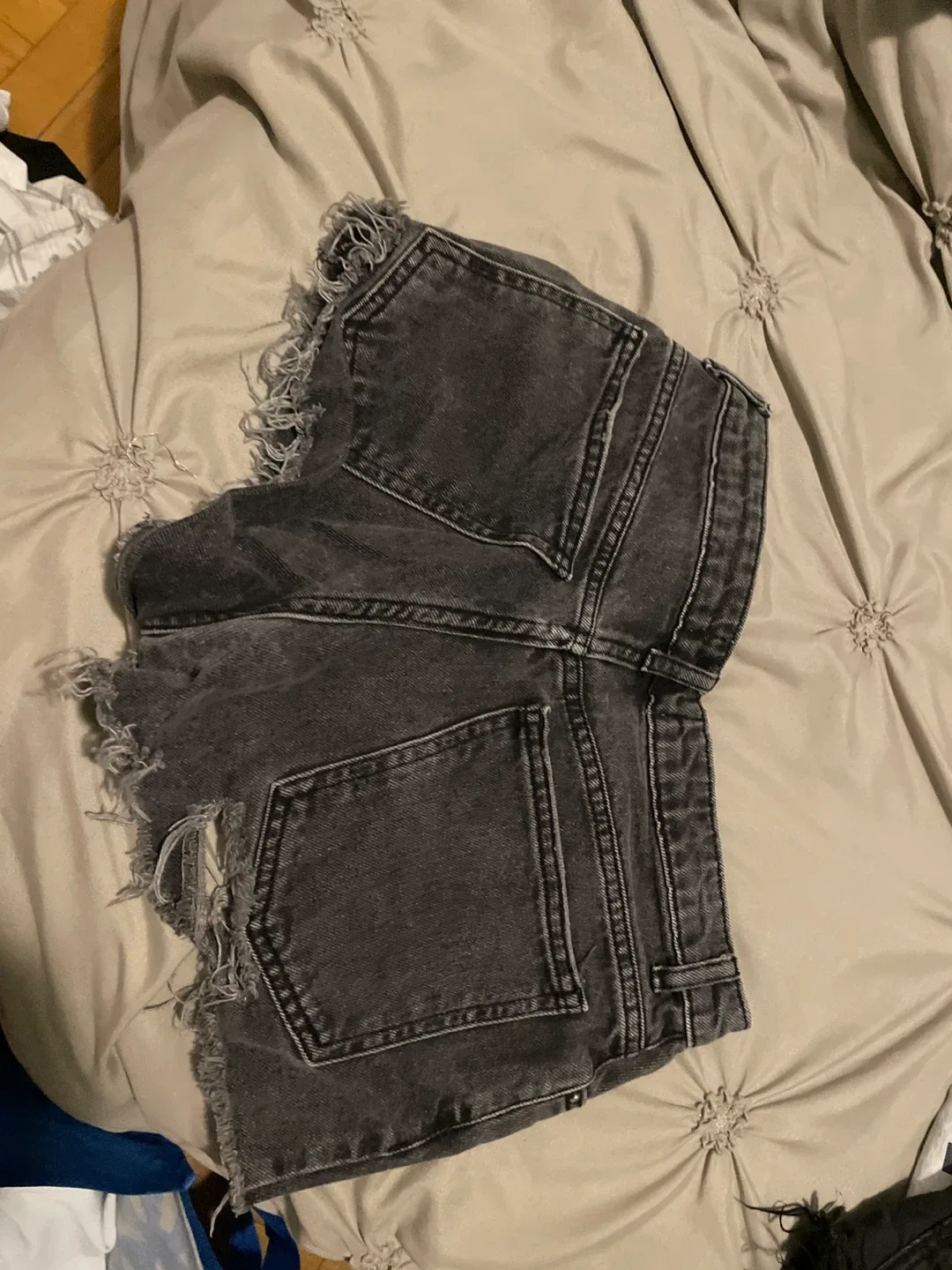 Forever 21 Black Denim Shorts - Size 25 image indicator(2)