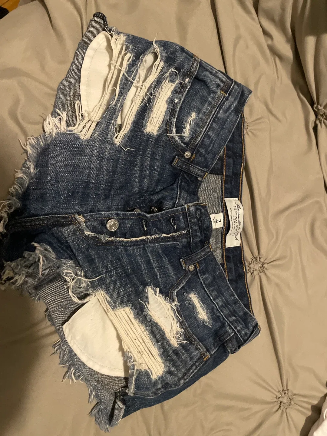 Abercrombie & Fitch Festival High Rise Denim Shorts - Size 2