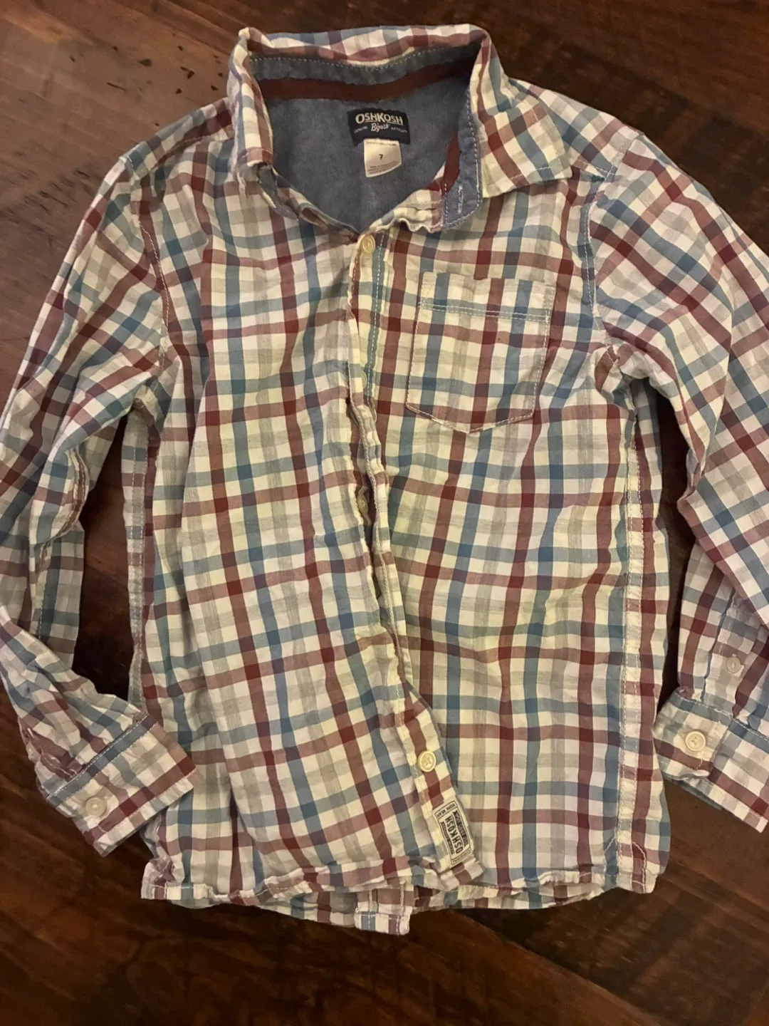 OshKosh Bgosh Plaid Shirt - Size 7