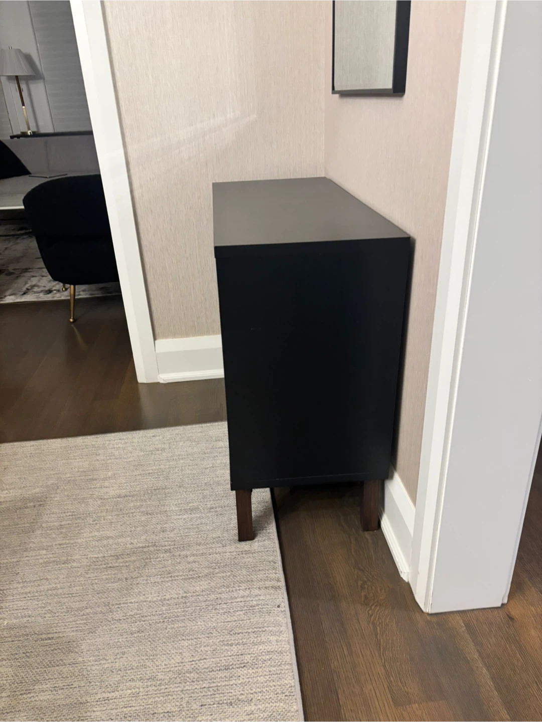 Black & Wood Accent Cabinet - photo 2