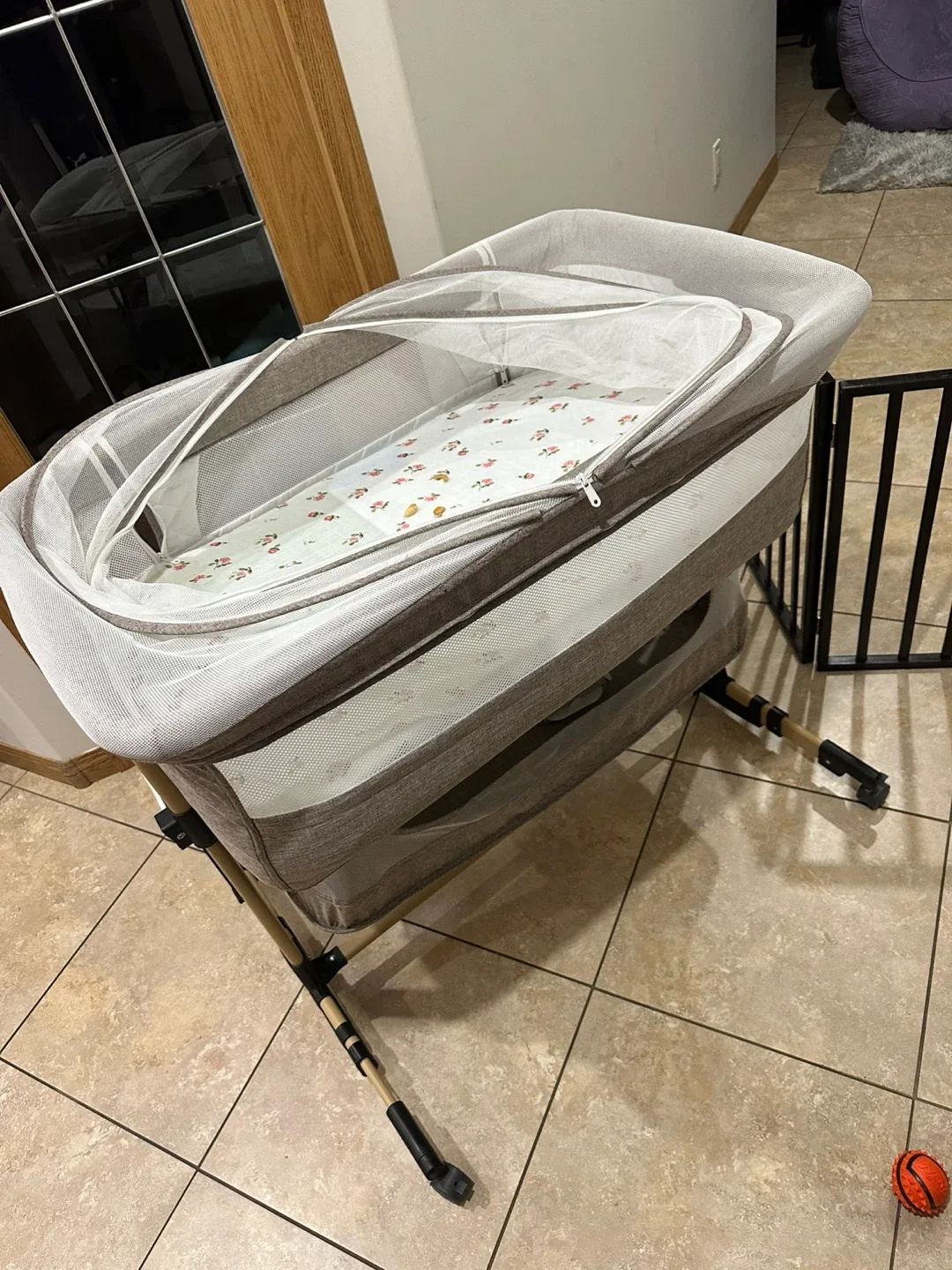 Baby Crib 3 in 1 Bassinet - Khaki image indicator(3)