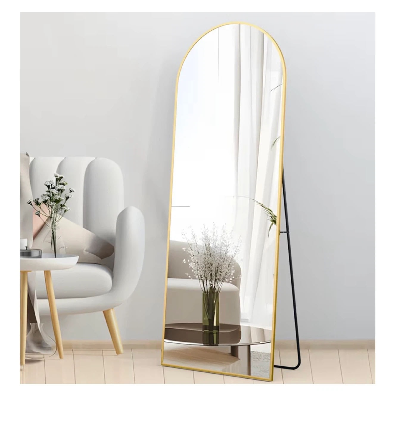 Gold Arched Full Length Mirror