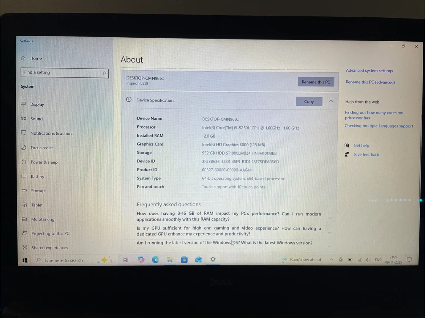 Dell Inspiron 5558  Touchscreen Laptop image indicator(3)