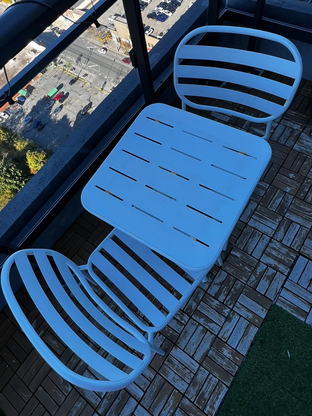 Moving sale! Balcony set (table & 2 metal chairs) image indicator(2)