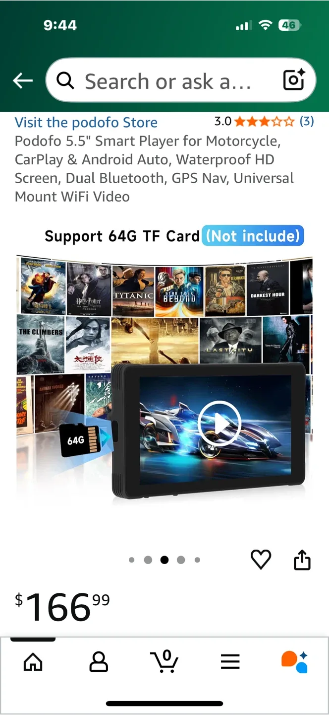 Podofo 5.5" Motorcycle CarPlay & Android Auto image indicator(6)