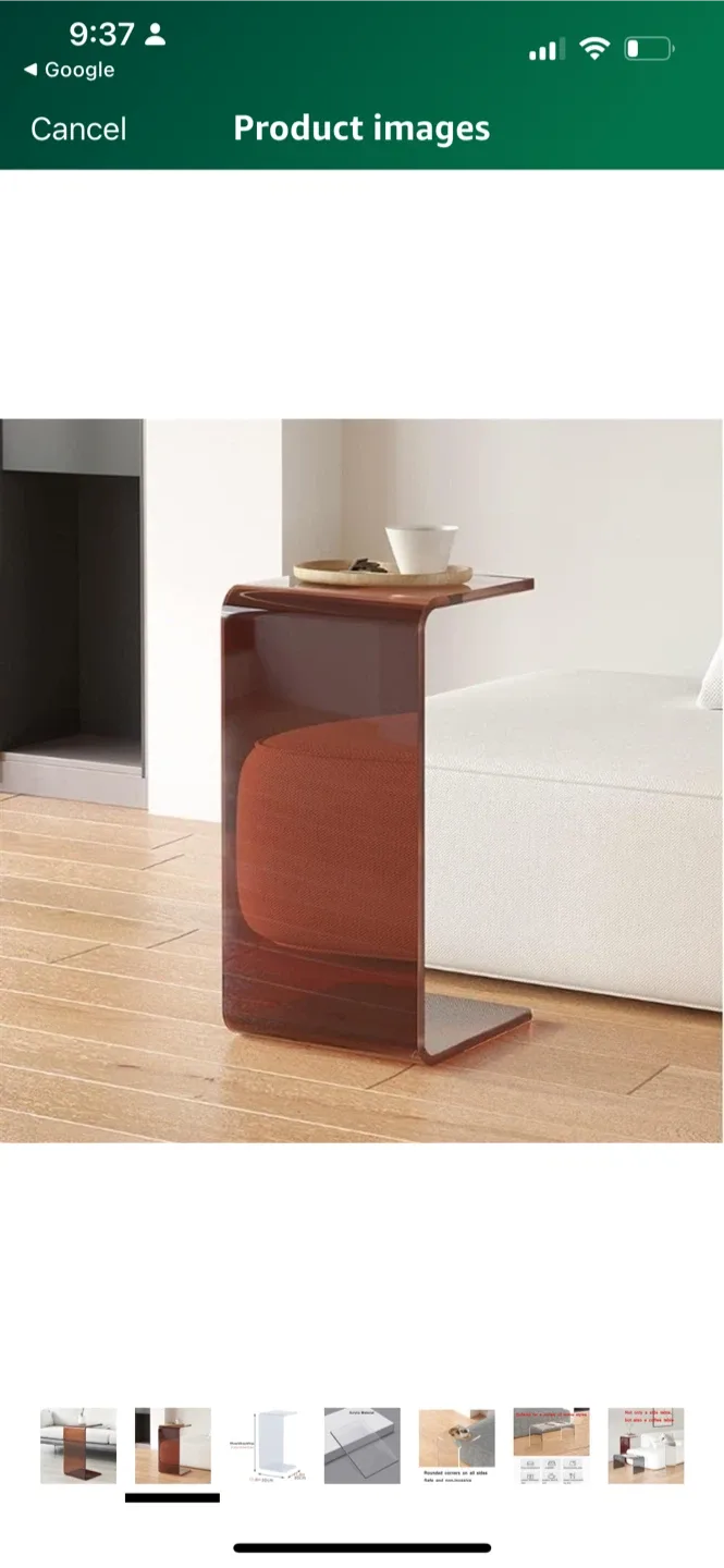 New Acrylic C-Shaped Side Table image indicator(2)