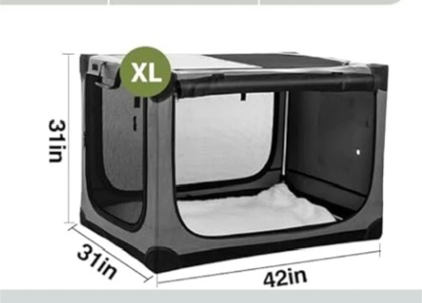 New 42 Inch Collapsible Travel Dog Crate image indicator(3)