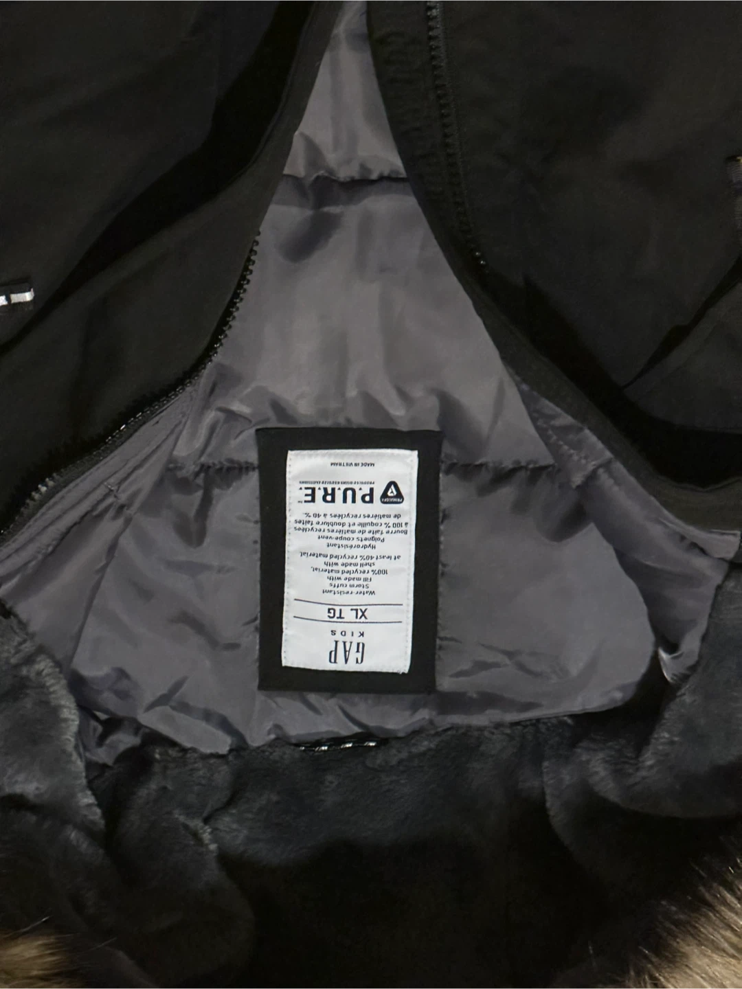GAP Kids Black Winter Parka XL (12-13) - photo 2