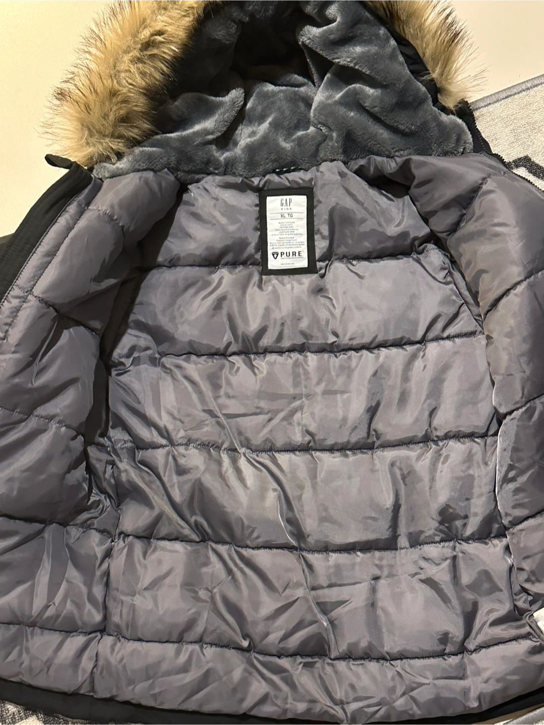 GAP Kids Black Winter Parka XL (12-13) - photo 4