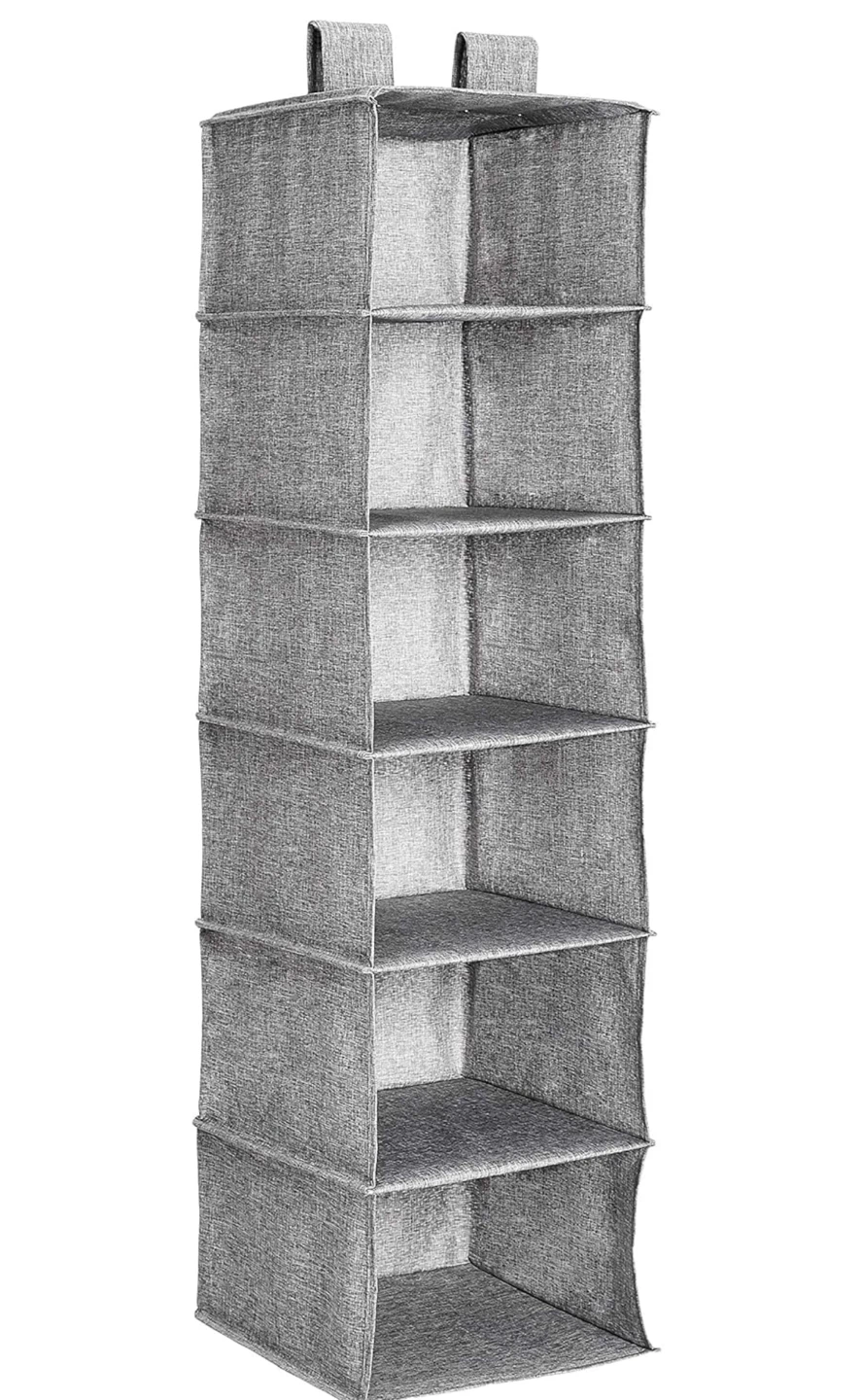 Amazon basics Hanging Closet Organizer - 6 Shelves - Grey - photo 3