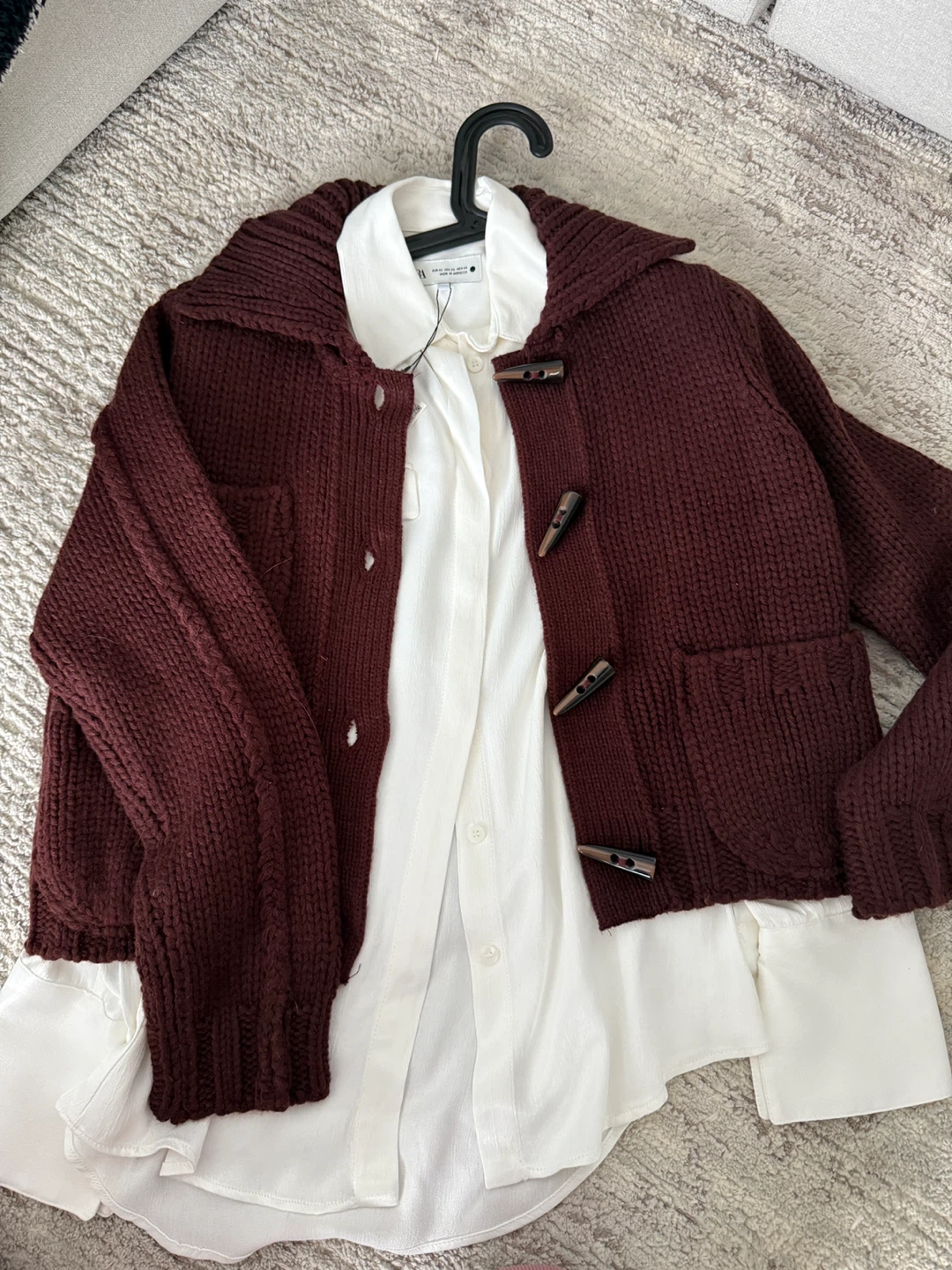 BOGO: Zara Knit Cardigan with Wooden Buttons - Size S