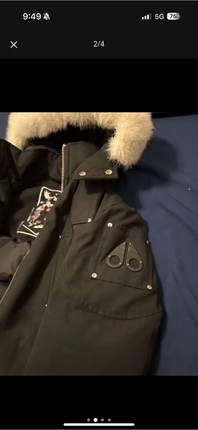 Moose Knuckles Black Bomber Jacket image indicator(2)