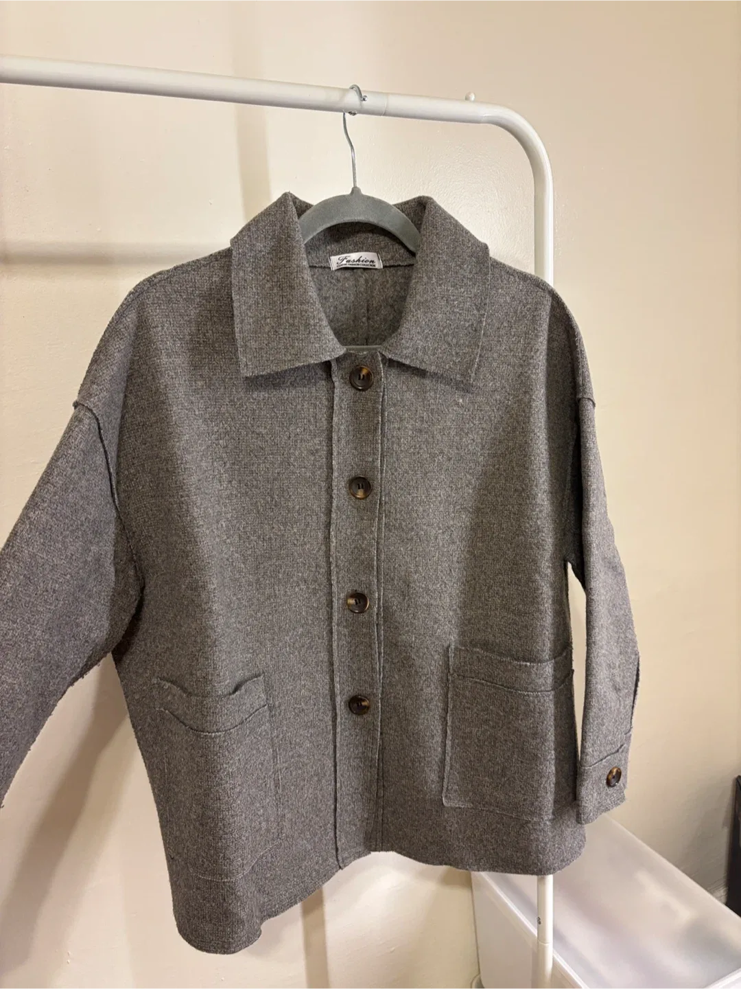 Gray Button-Down Jacket image indicator(2)
