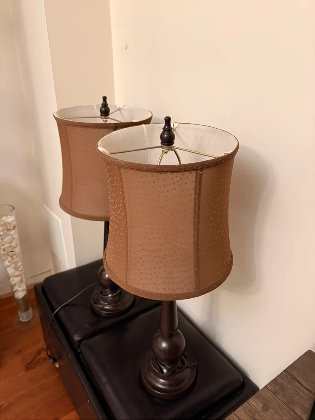 Pair of Brown Table Lamps