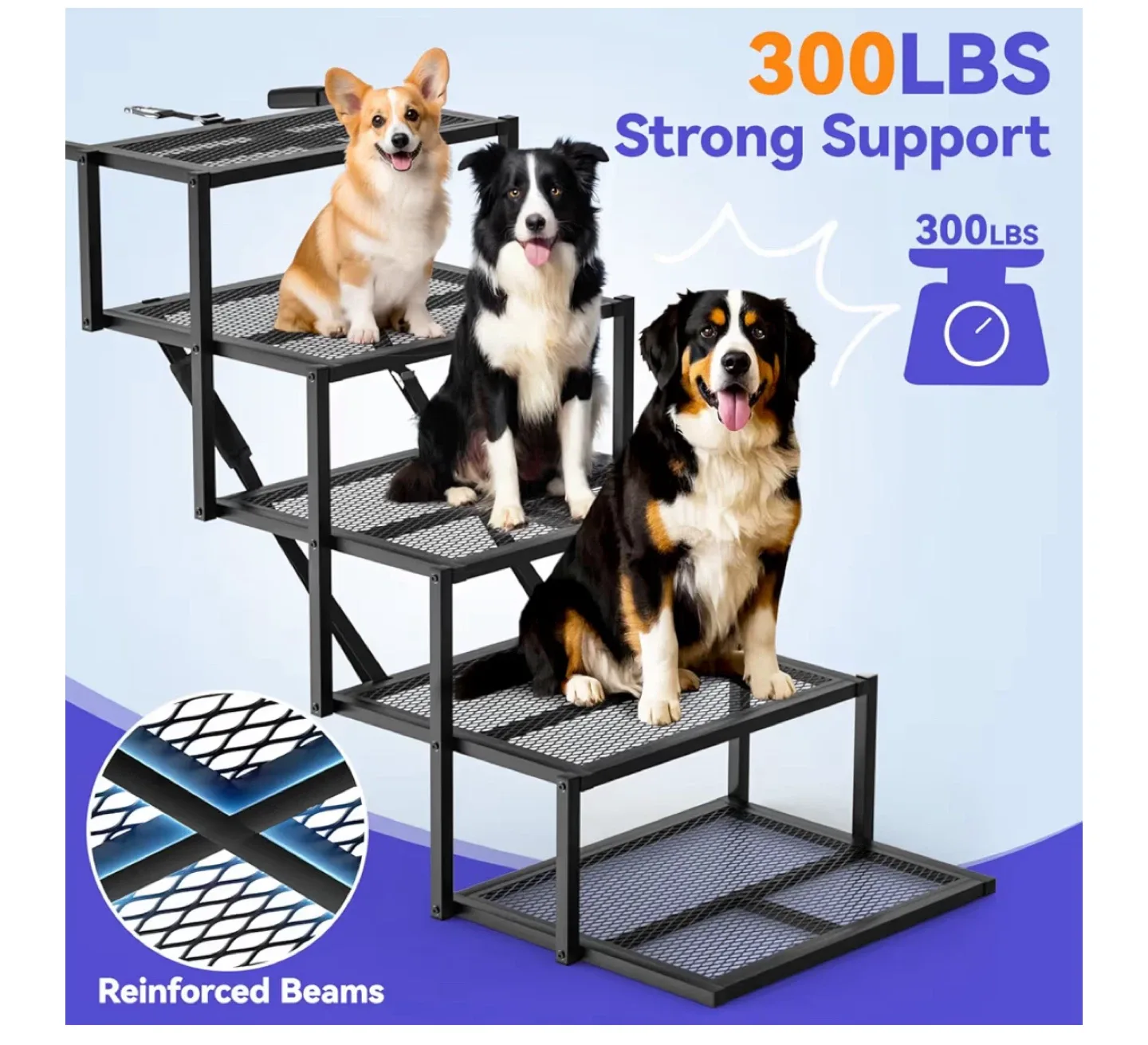 Portable Folding Dog Steps image indicator(3)