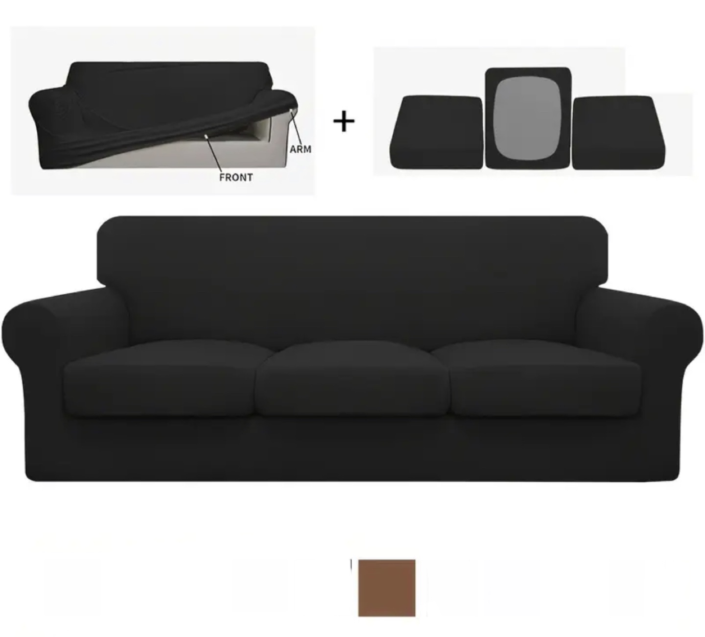 Brand New-Brown Sofa Cover Set (4-piece)