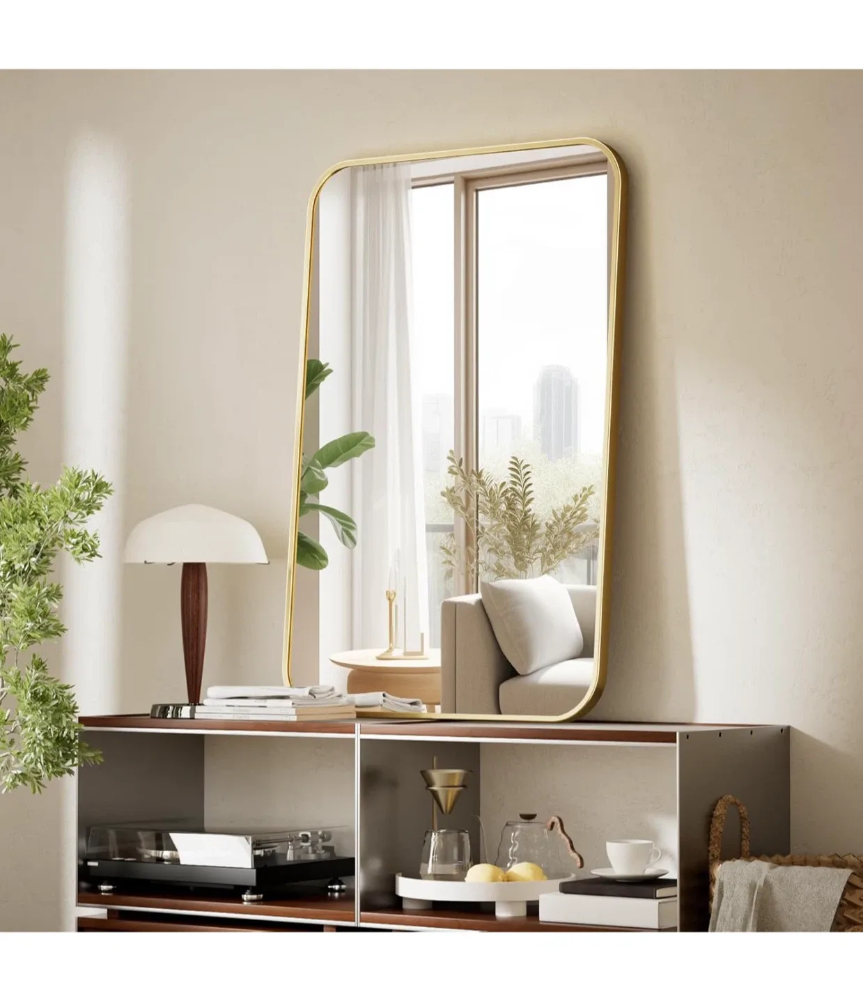 Gold Aluminum Framed Mirror 20*28 image indicator(5)