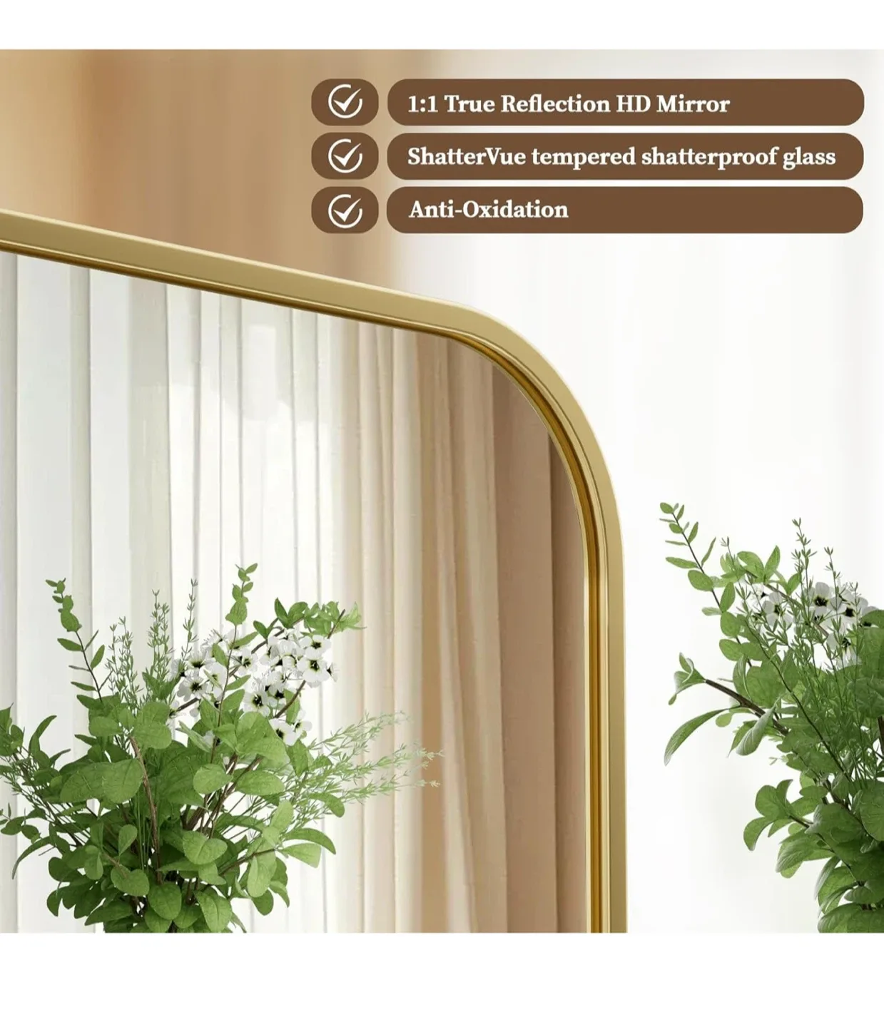 Gold Aluminum Framed Mirror 20*28 image indicator(2)