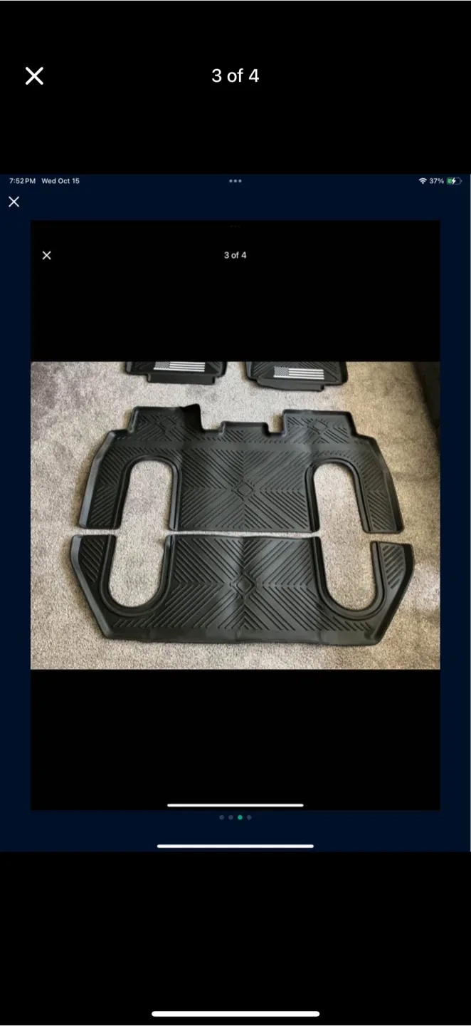 2015-20 Tesla Model X 6 Seater All-Weather Floor Liners image indicator(3)