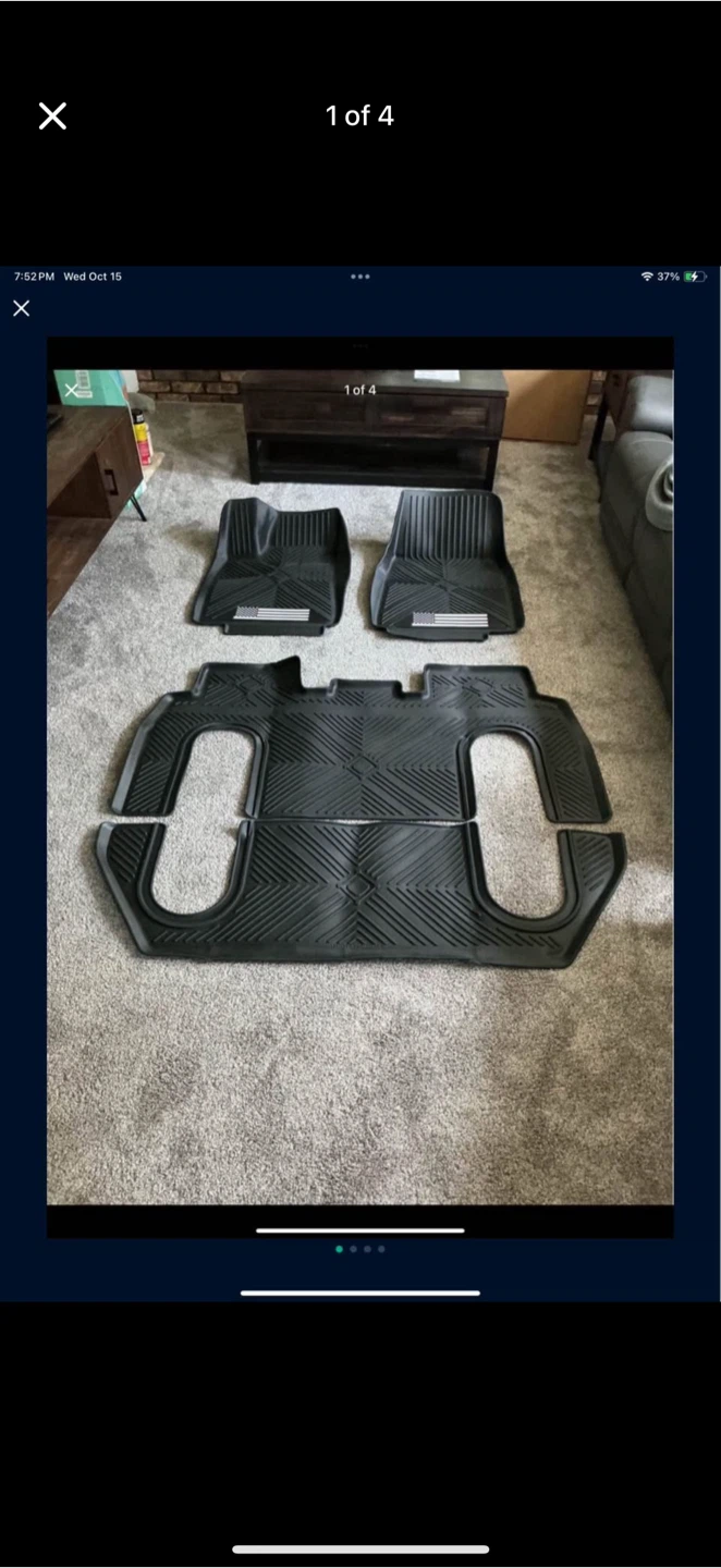 2015-20 Tesla Model X 6 Seater All-Weather Floor Liners