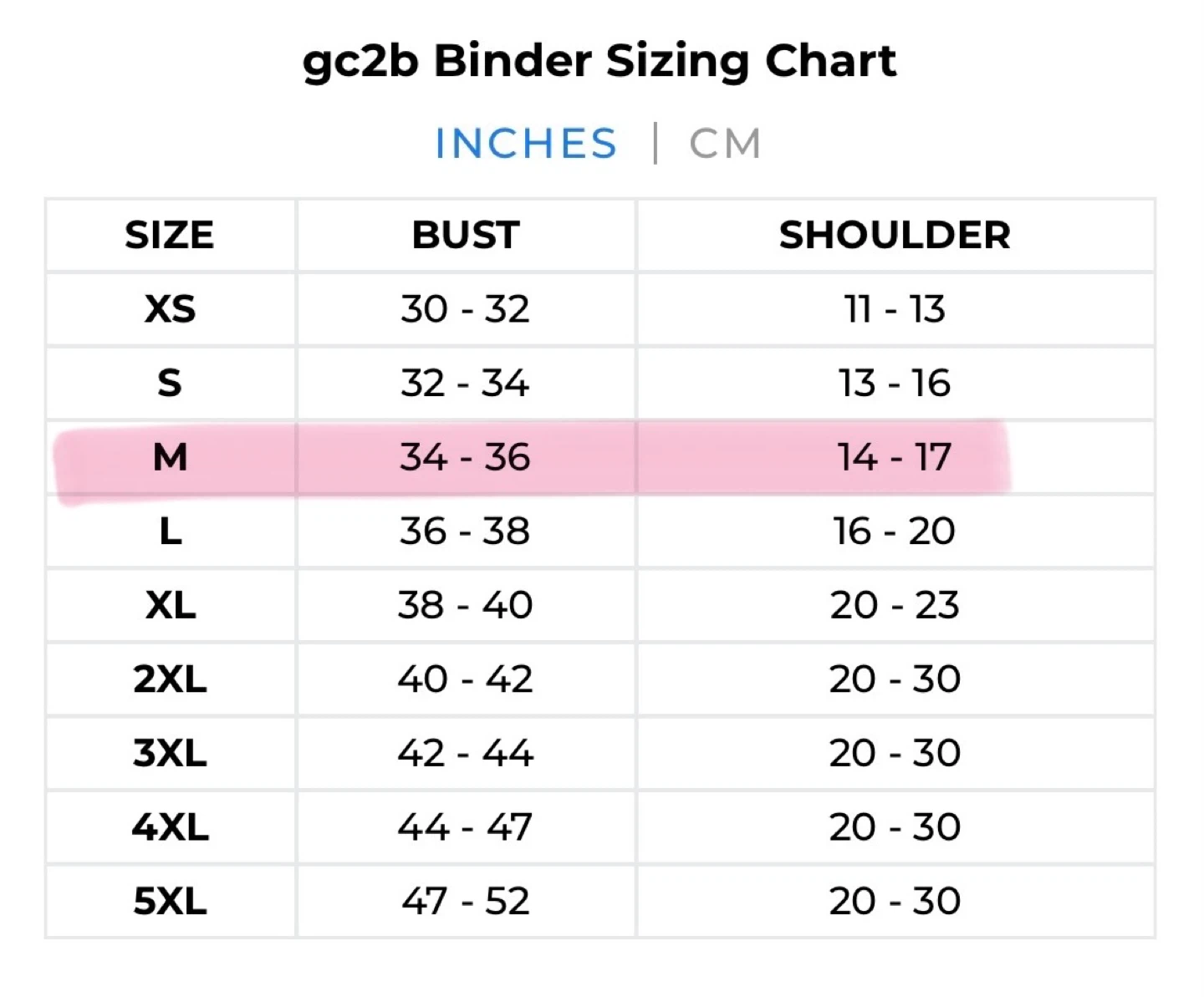 gc2b Chest Binder - Size M - photo 4